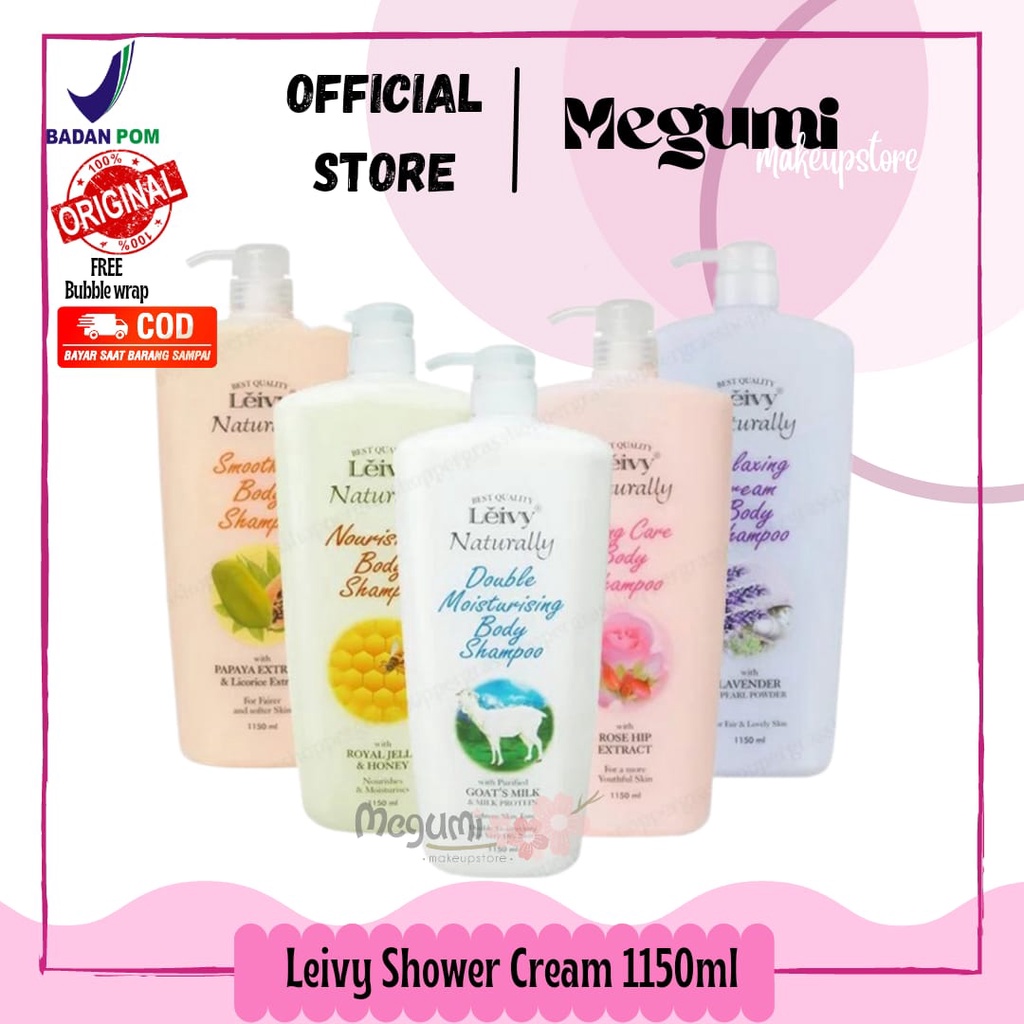 Jual Megumi Leivy Naturally Double Moisturising Shower Cream Ml