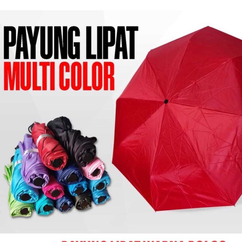 Jual PAYUNG LIPAT POLOS ANTI UV PAYUNG LIPAT WARNA PAYUNG LIPAT