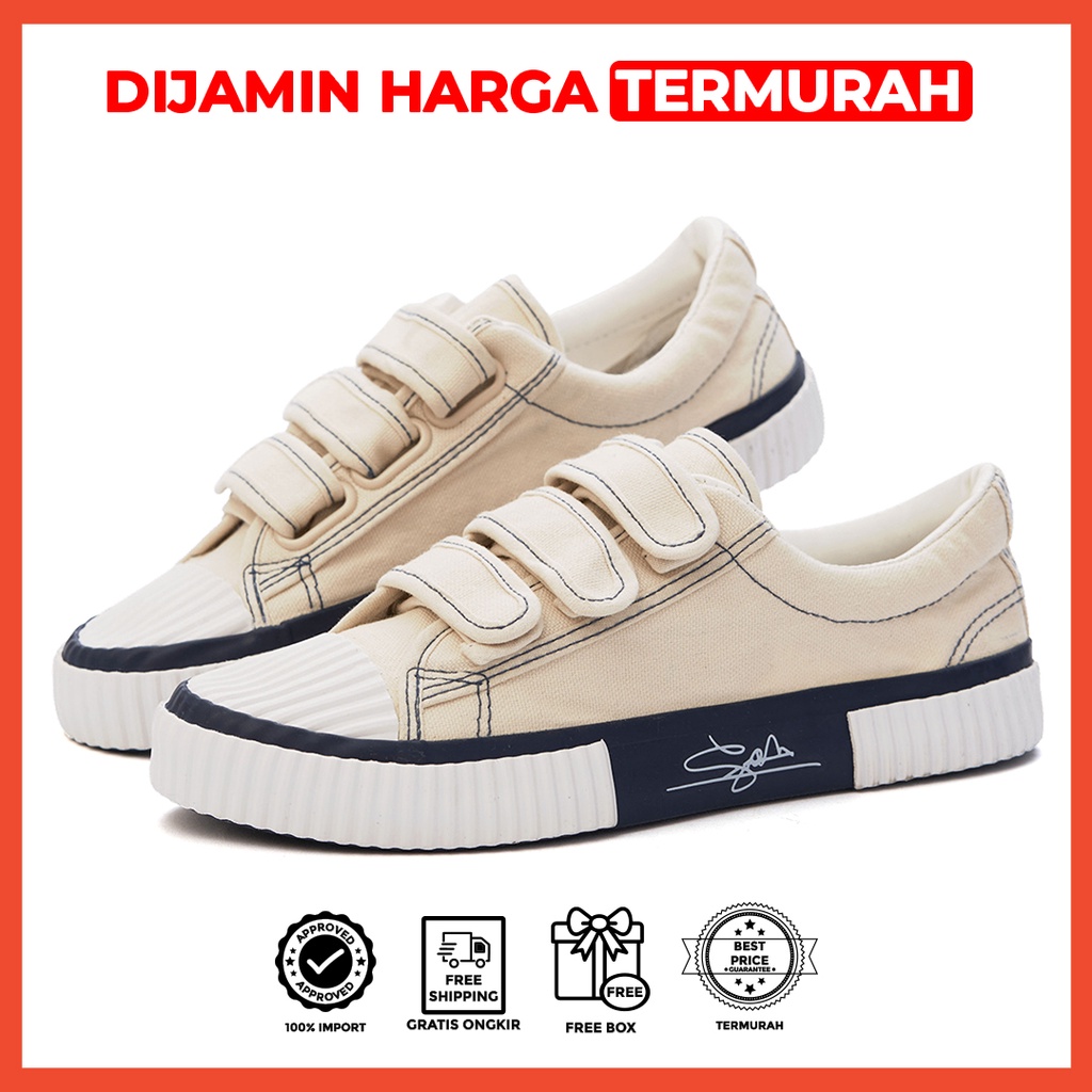 Jual Luxus Kara Sepatu Sneakers Wanita Canvas Import Korea Lx