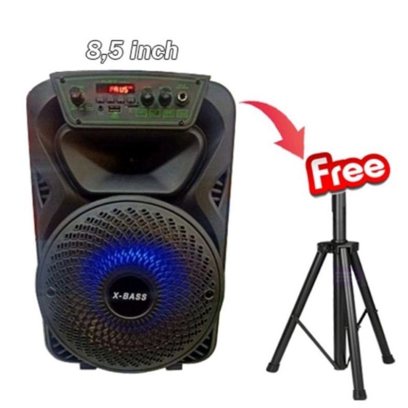 Jual Speaker Bluetooth Fleco F Bonus Stand Speaker Mic Karaoke