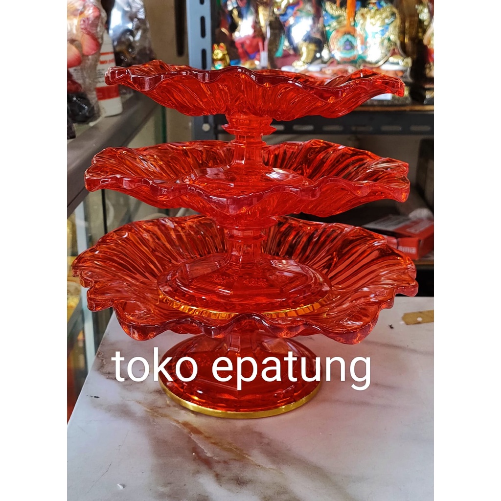 Jual Piring Buah Altar Sembahyang PREMIUM Motif Bunga Shopee Indonesia