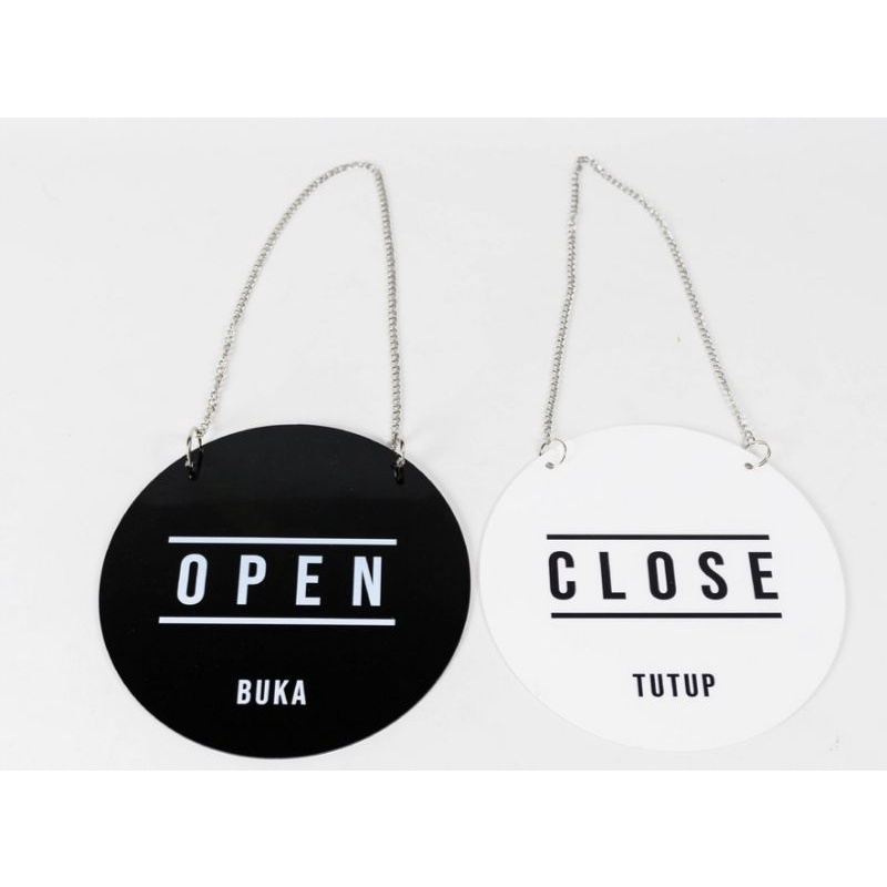 Jual Akrilik Signage Open Close Buka Tutup Bulat Shopee Indonesia