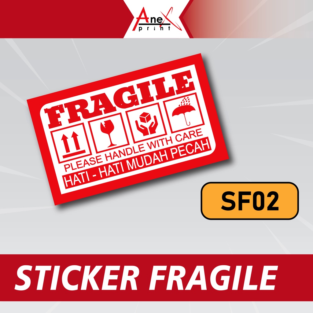 Jual Sticker Fragile Murah Stiker Pecah Belah Stiker Kemasan Olshop