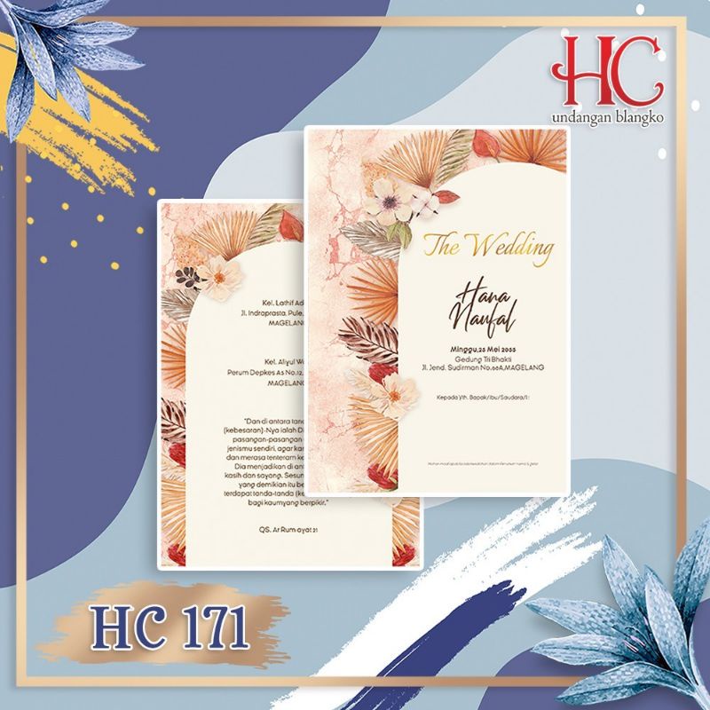 Jual BLANGKO UNDANGAN NIKAH KOSONGAN HC 171 UNDANGAN PERNIKAHAN