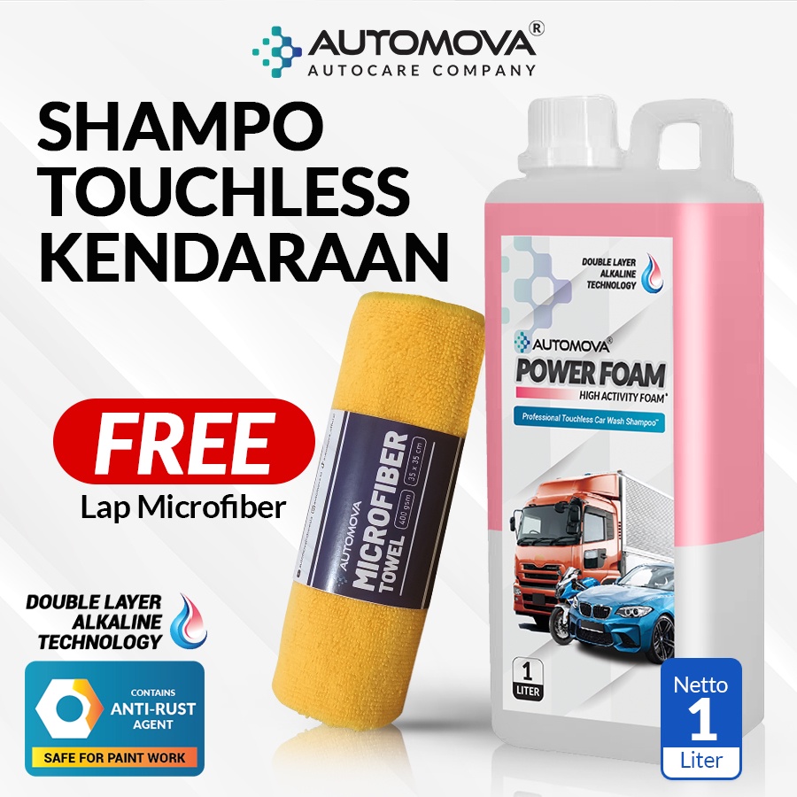 Jual AUTOMOVA Touchless Shampoo 1 Liter Shampo Tanpa Sentuh Power