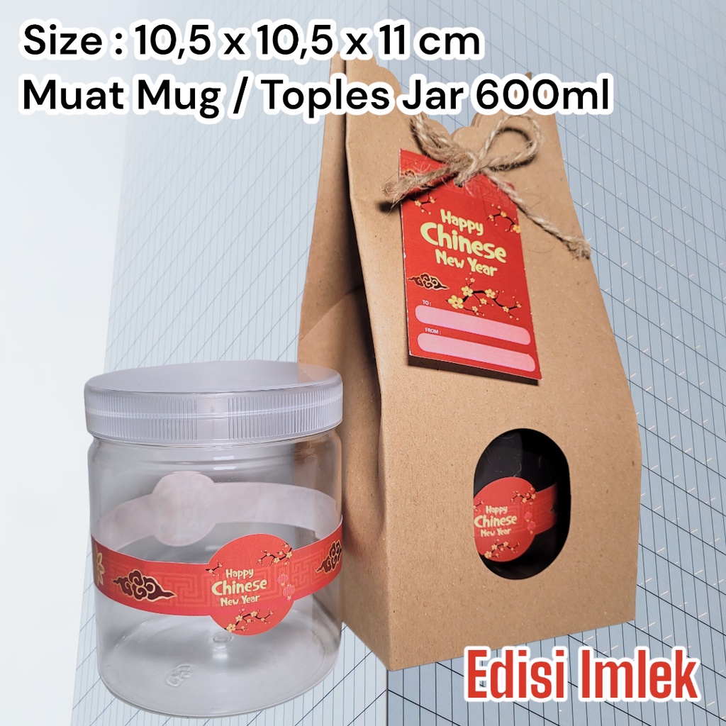 Jual Imlek Dus Kraft Tali Rami Muat Toples Jar Tabung Ml