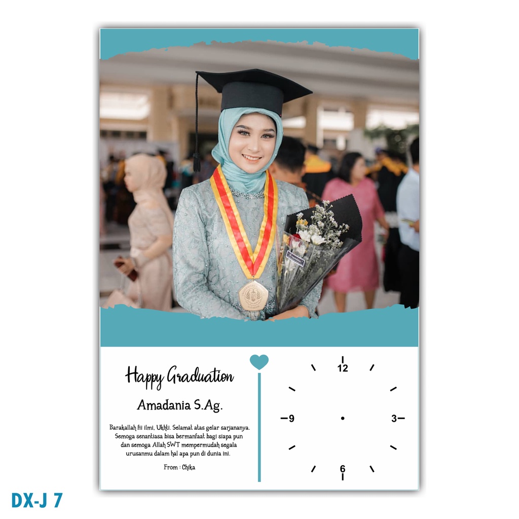 Jual Jam Dinding Custom Hadiah Ulang Tahun Untuk Wanita Kado Wisuda