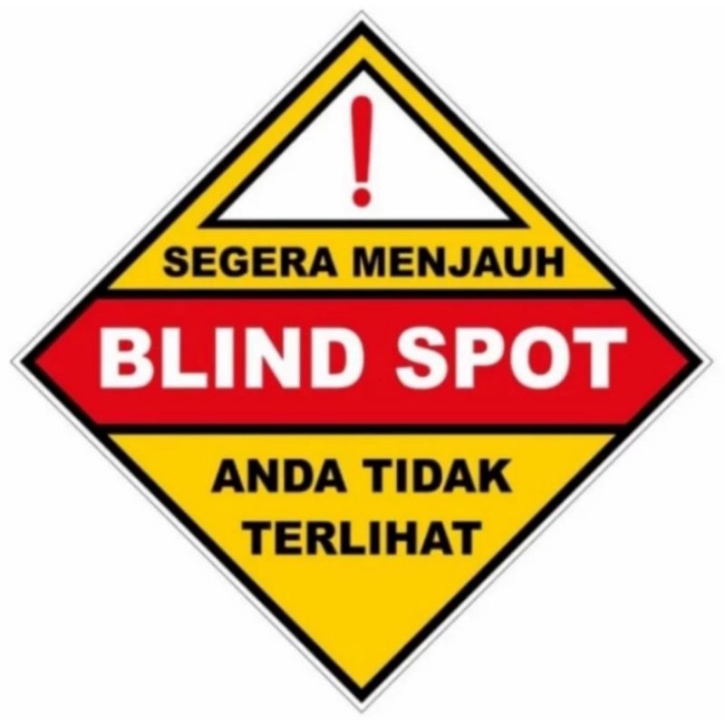 Jual STIKER VINYL BLIND SPOT JAGA JARAK 15X15 CM SIGN RAMBU K3 Shopee