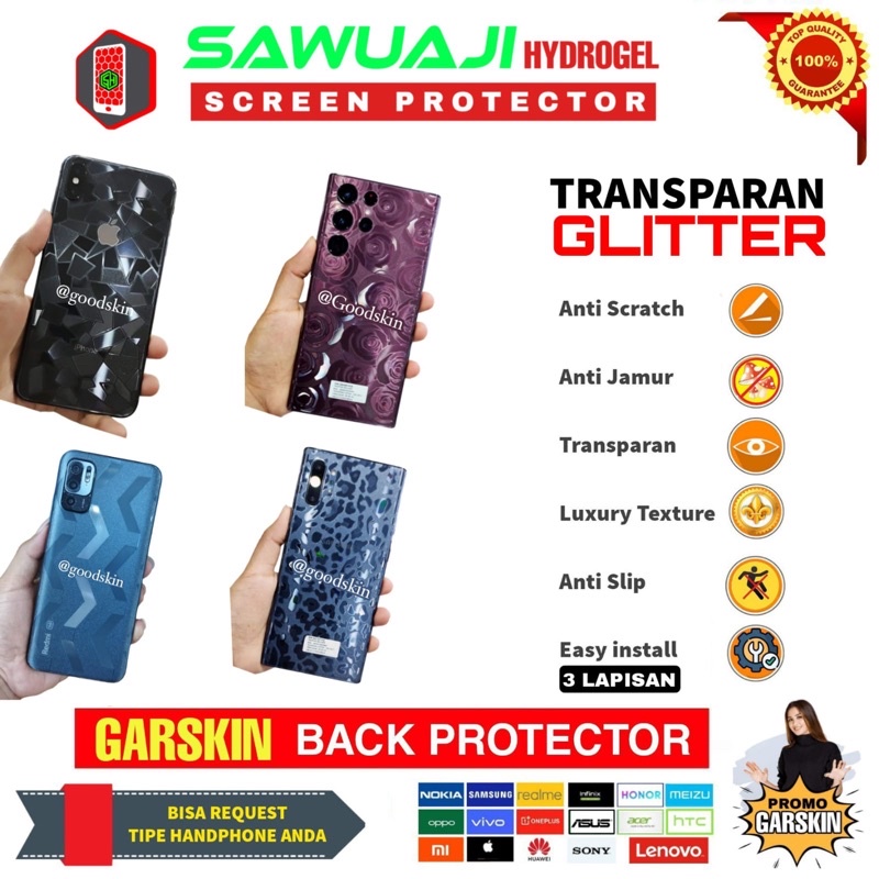 Jual Garskin Back Protector Embos D Transparant Skin Transparan Anti