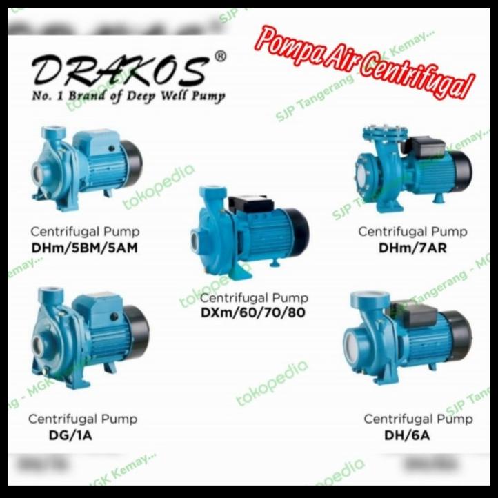 Jual POMPA CENTRIFUGAL AIR IRIGASI TRANSFER DRAKOS DHM 5AM 2 HP 1 5KW