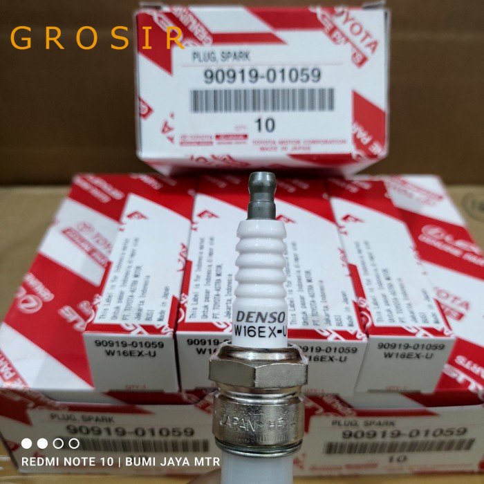 Jual GROSIR BUSI W16EX U TOYOTA GENUINE 90919 01059 DENSO JAPAN