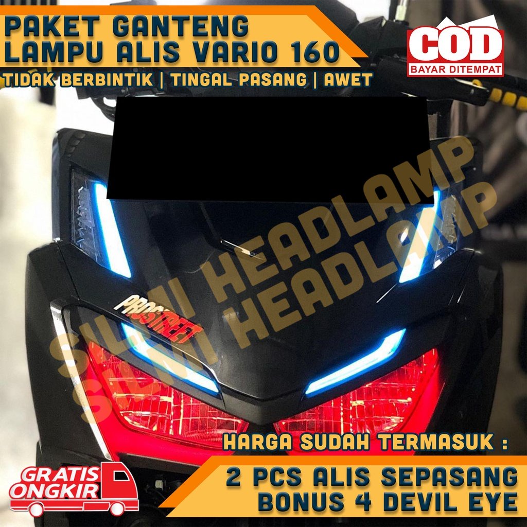 Jual Lampu Alis Vario Tidak Berbintik Bonus Devil Eyes Lampu Alis