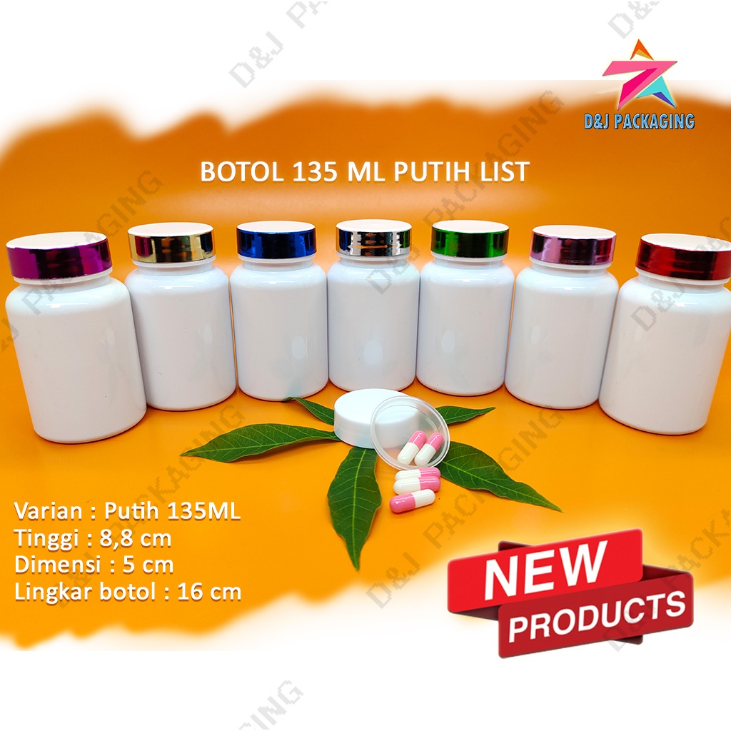 Jual Botol Kapsul Isi Obat Ml Putih Plug Inner Shopee Indonesia