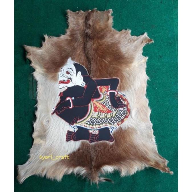 Jual Lukisan Wayang Semar Hiasan Dinding Kulit Kambing Full Body