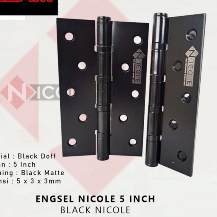 Jual Banyak Peminat Promo Engsel 5 Inc Black Hitam Stanlis 304 Tebal