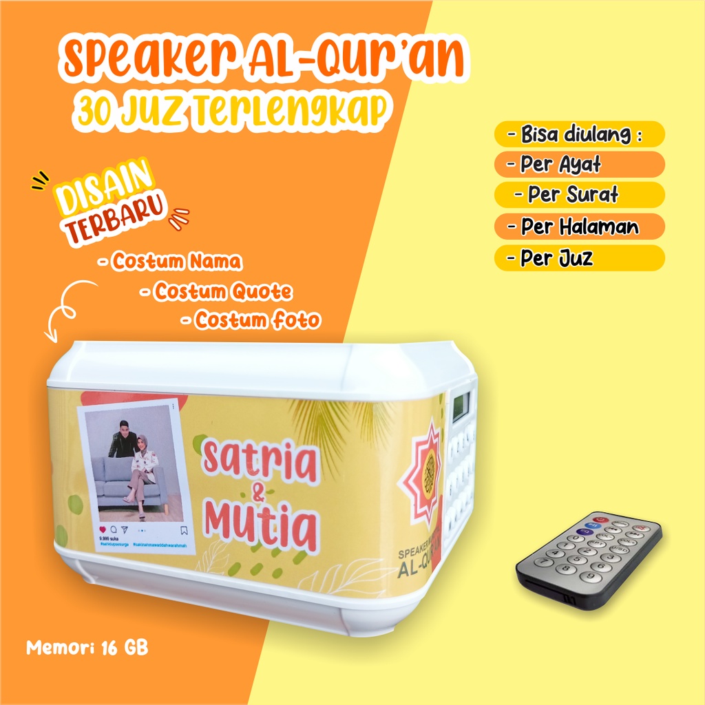 Jual SPEAKER MUROTTAL QURAN 30 JUZ ADVANCE TERLENGKAP MEMORI 16 GB