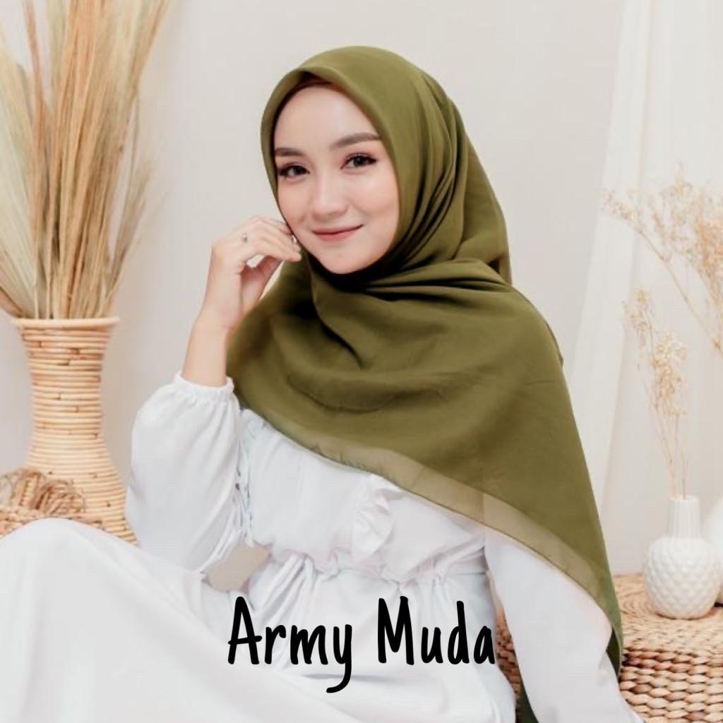 Jual Hijab Segi Empat Bella Square Polycotton Jahit Neci Kerudung Segi