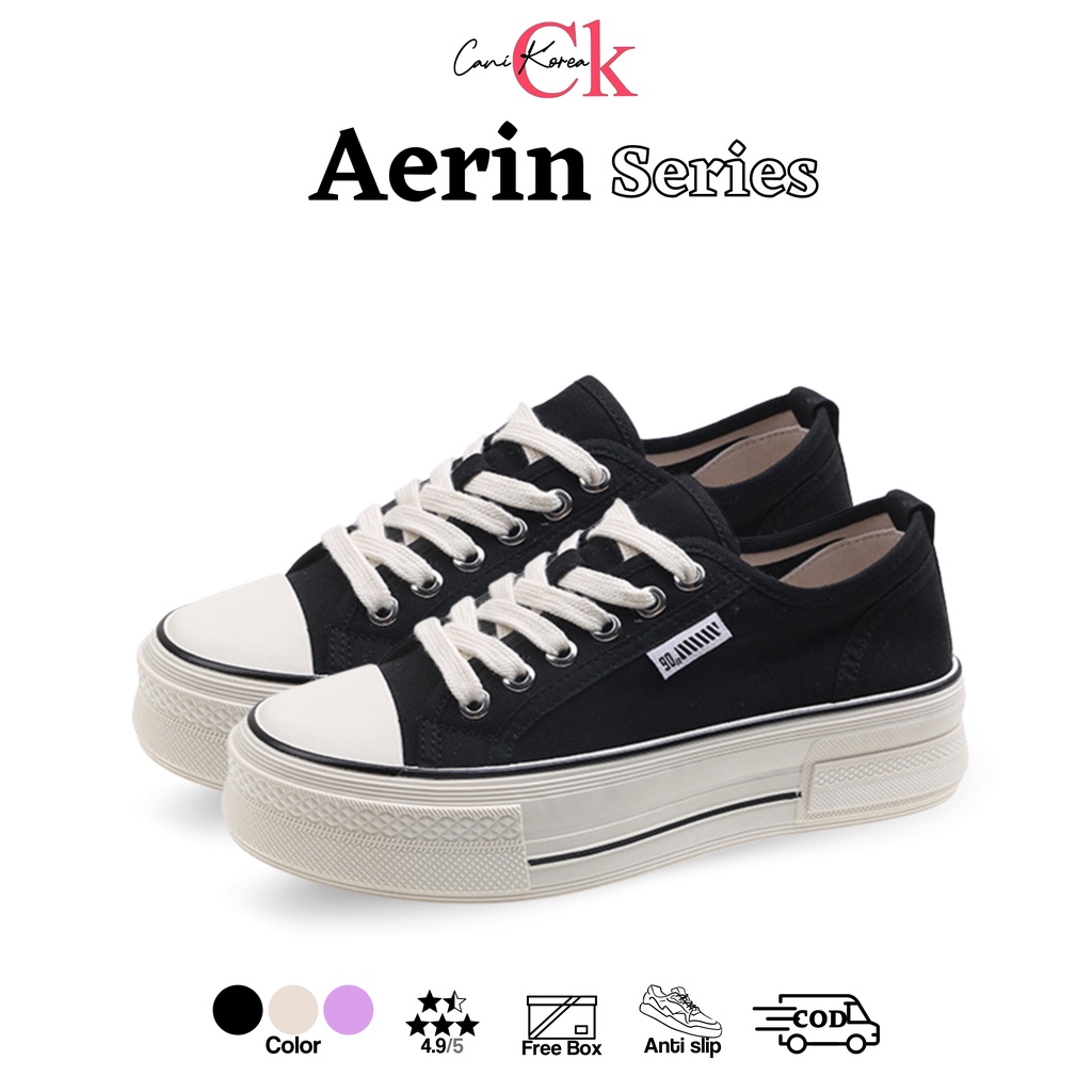 Jual Canikorea Free Box Size Aerin Sepatu Bahan Canvas