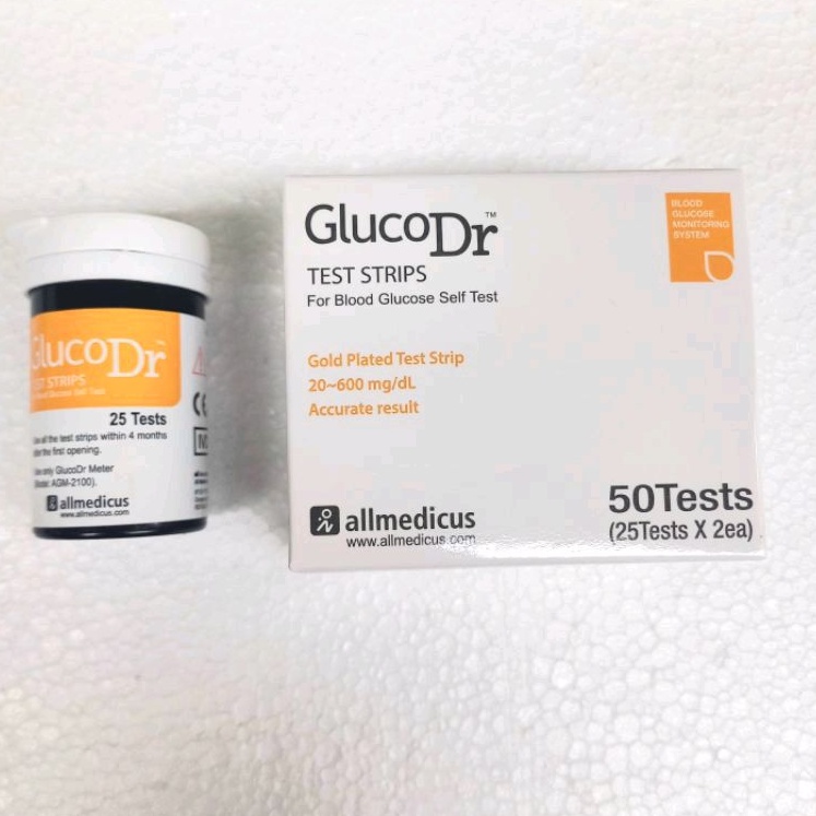 Jual Strip Gula Darah Glucose Gluco Dr Biosensor Isi 50 Test Strip