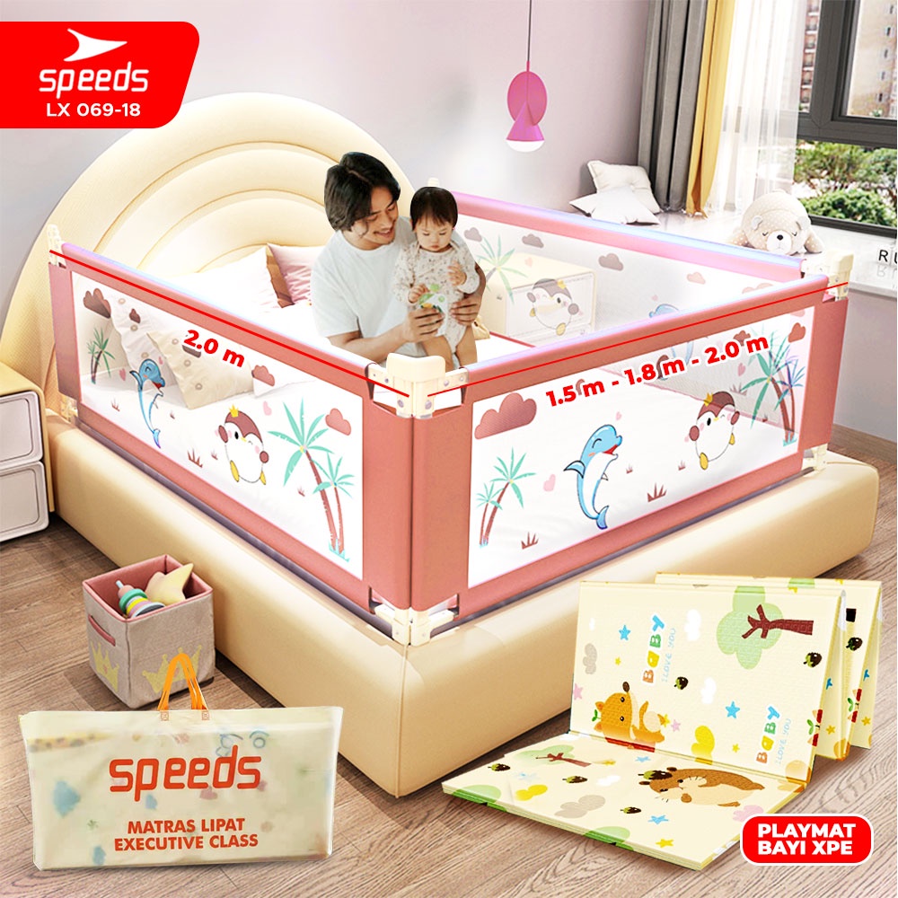 Jual Speeds Baby Safety Bed Guard Bed Rail Fence Bedrail Pagar Pengaman