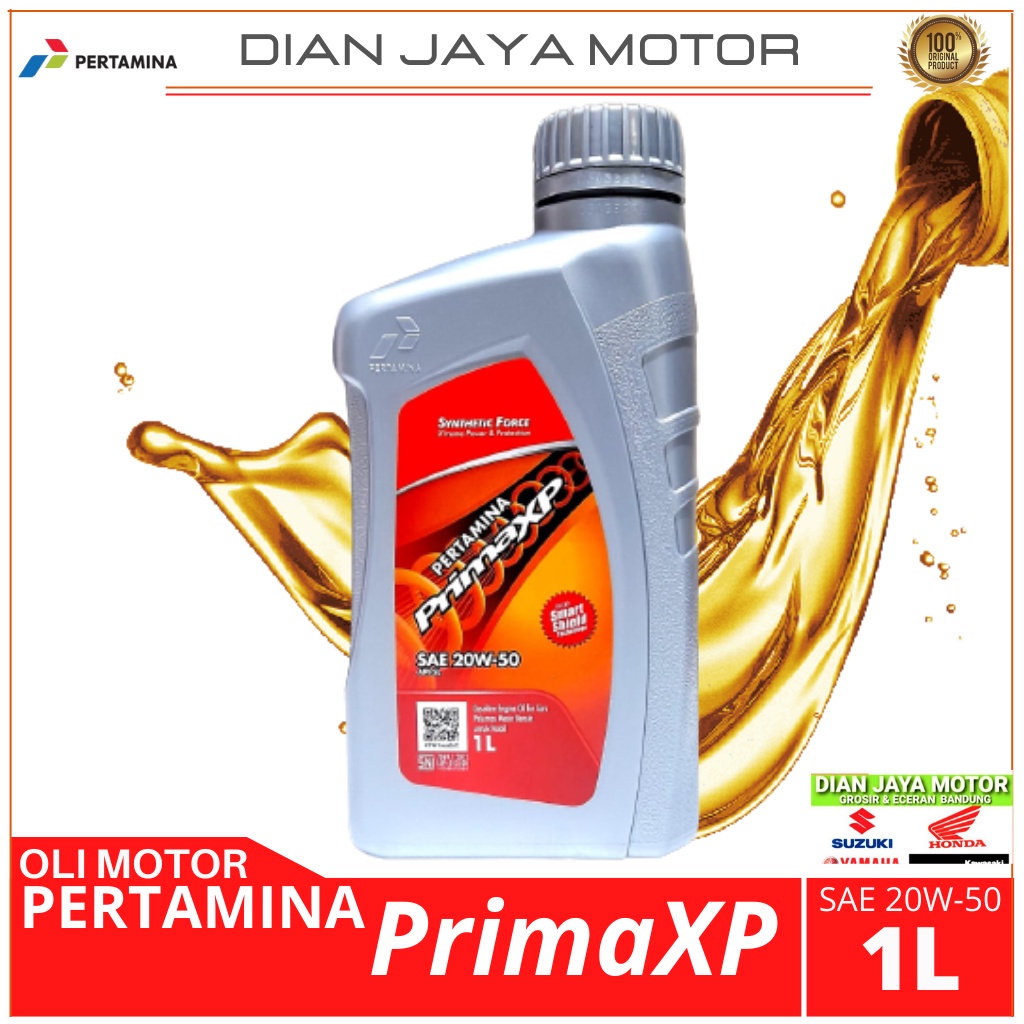 Jual PRIMA XP SAE 20W 50 1L OLI MESIN PRIMA XP 1 LITER OLI PERTAMINA