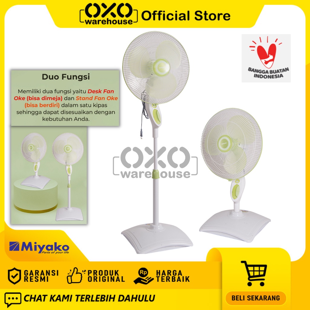 Jual Miyako Electric Fan Kas Kb Kipas Angin Berdiri Wall Fan Desk