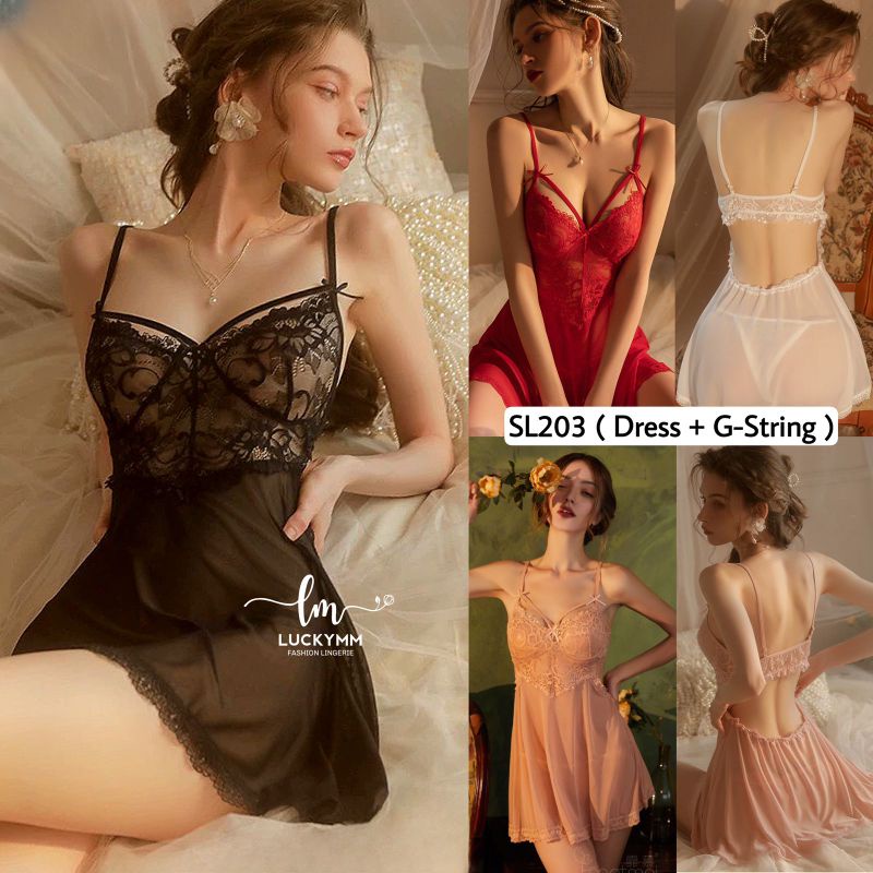 Jual Sexy Lingerie Dress Transparan Wanita Sexy Lingerie Baju Tidur