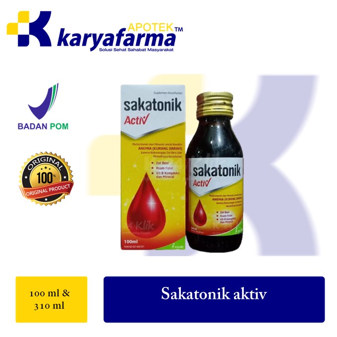 Jual Sakatonik Activ Syrup Multivitamin Mineral Untuk Anemia