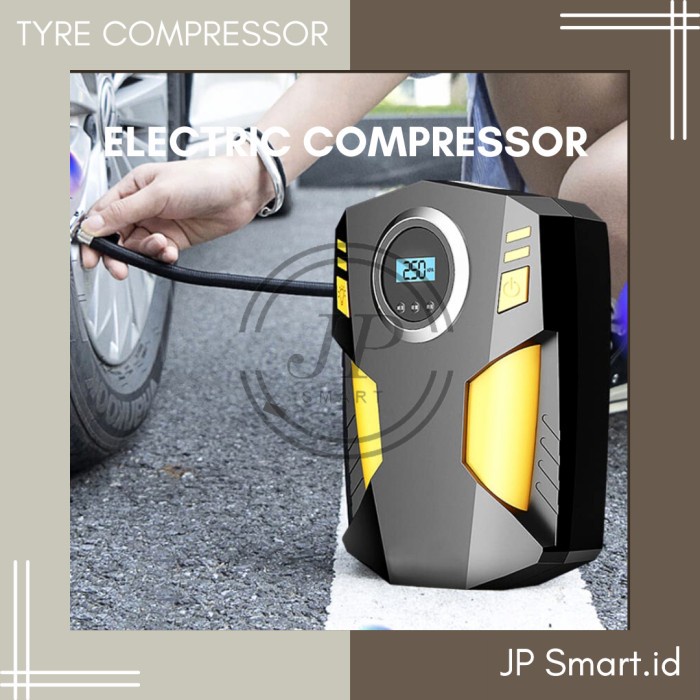 Jual Portable Tyre Electric Air Compressor Tire Angin Pompa AnginBan