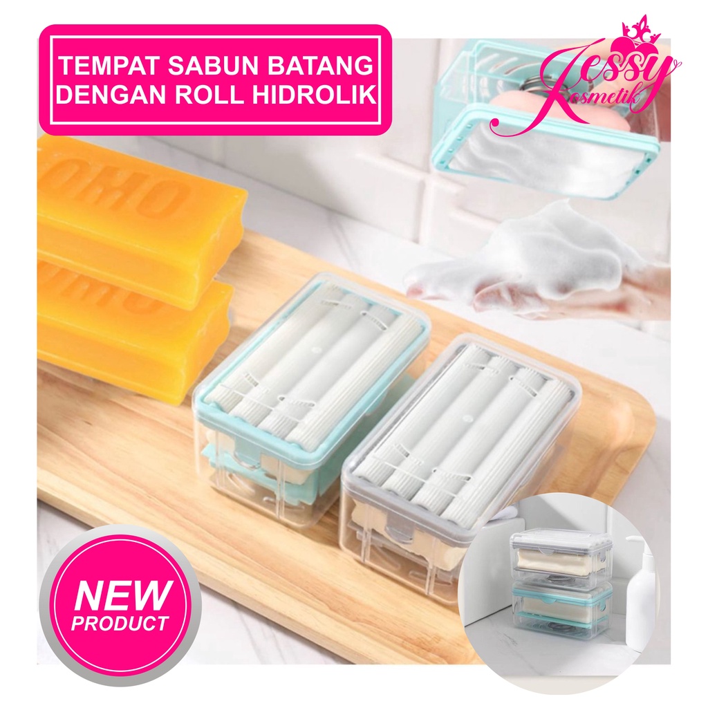 Jual TEMPAT SABUN BATANG MULTIFUNGSI DENGAN ROLL HIDROLIK KOTAK SABUN