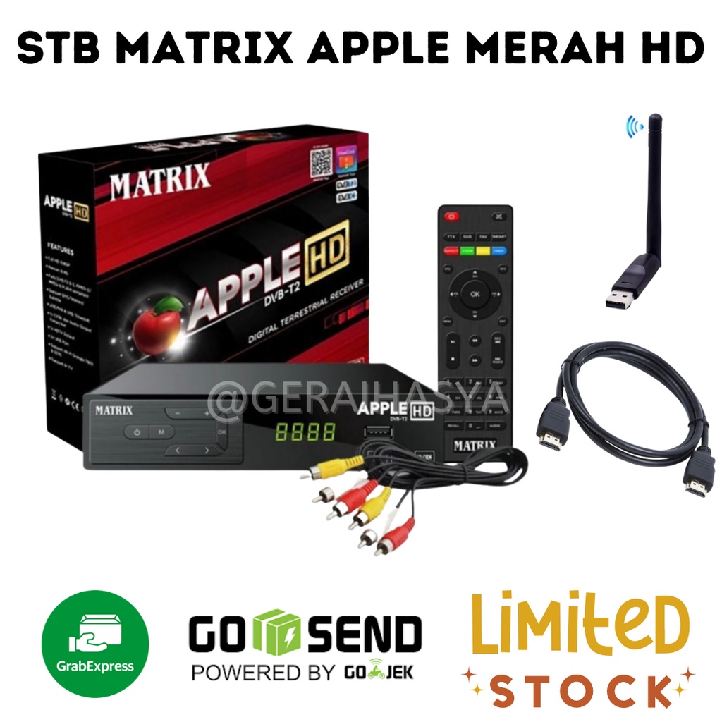 Jual STB MATRIX APPLE DVB T2 SET TOP BOX DIGITAL MATRIX APPLE TV