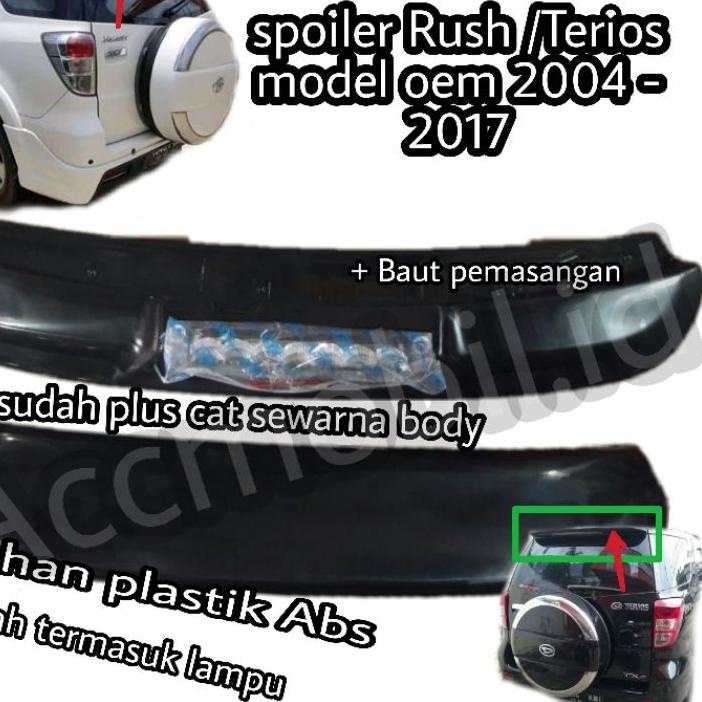 Jual Spoiler Toyota Rush Dan Daihatsu Terios Dengan Lampu Plastic Abs