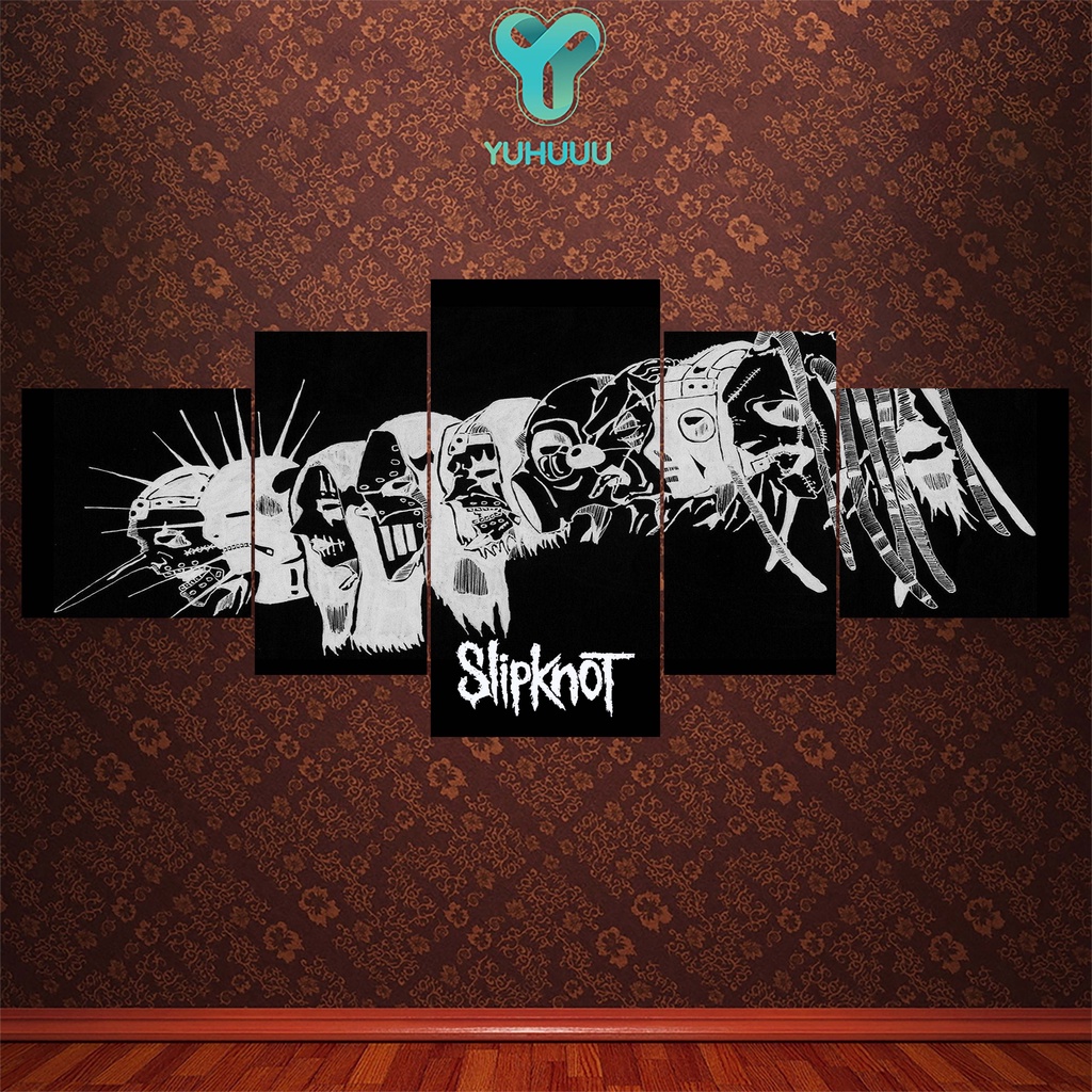 Jual YUHUUU HIASAN PAJANGAN DINDING POSTER BAND SLIPKNOT 1 SET POSTER