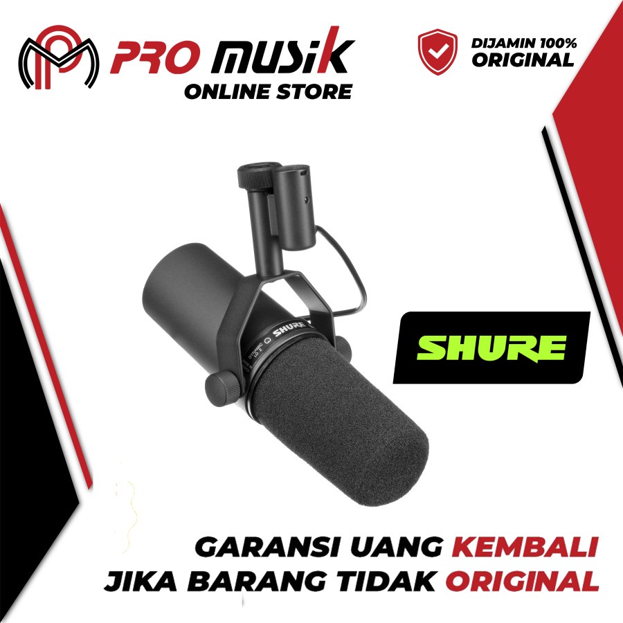 Jual Shure SM7B Cardioid Dynamic Vocal Microphone Original Dan Garansi