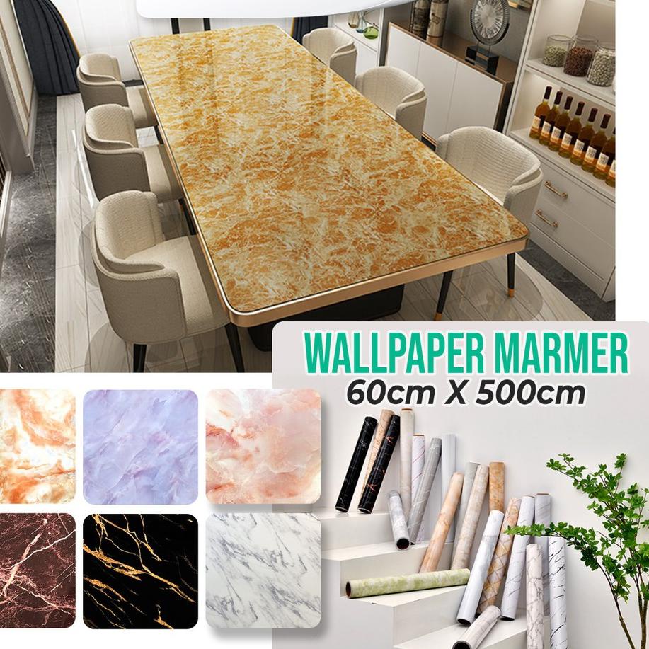 Jual LLA169 Hongzhuo 60 X 500CM Stiker Dapur Granit Marble Marmer