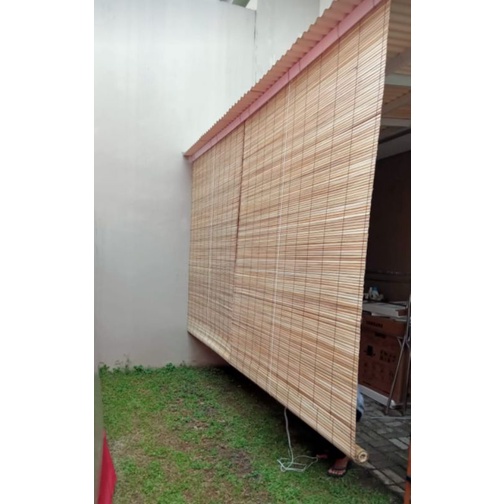 Jual Krey Tirai Bambu Sawit Outdoor Ukuran X Plus Tali Penggulung