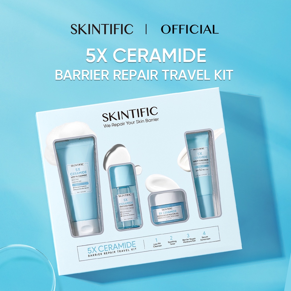 Jual SKINTIFIC 5X CERAMIDE BARRIER REPAIR TRAVEL KIT 4 PCS Shopee