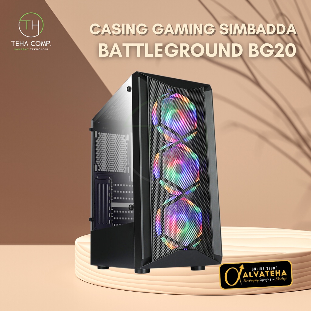 Jual Casing Pc Gaming Tanpa Power Supply Simbadda Battle Ground Case