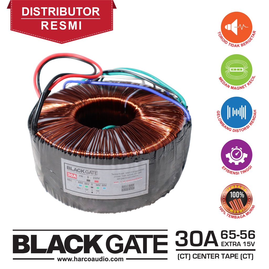 Jual Trafo Toroidal Blackgate 30A 65V 2022 Shopee Indonesia