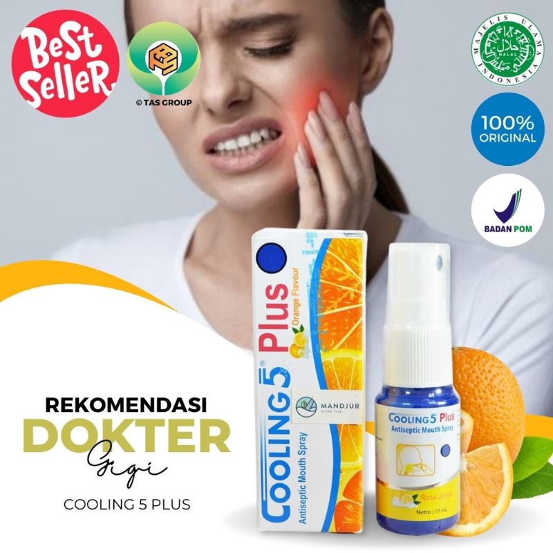 Jual Cooling 5 Plus Rasa Jeruk Sakit Gigi Radang Gusi Antiseptik Mulut