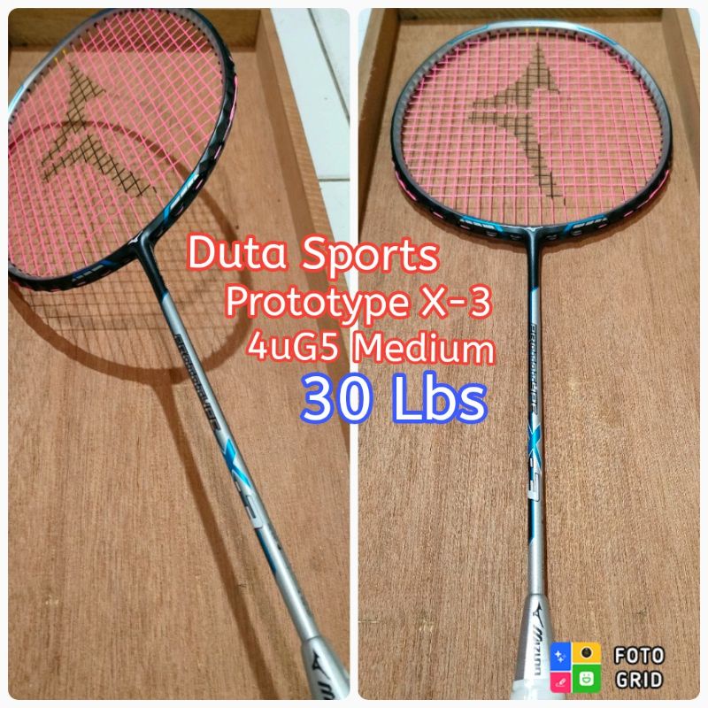 Jual Raket Mizuno Prototype X 3 Raket Bulutangkis Tension 30 Lbs