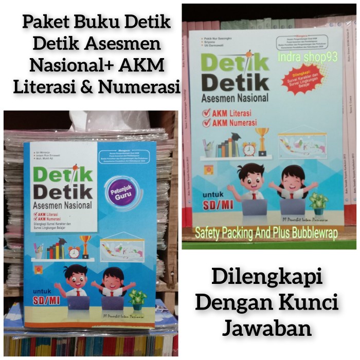 Jual Paket Buku Detik Detik Asesmen Nasional AKM Kunci Jawaban SD Mi