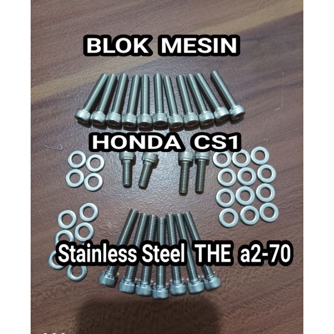 Jual Baut Mesin Blok Set Bak Kopling Block Honada Cs1 L Stainless