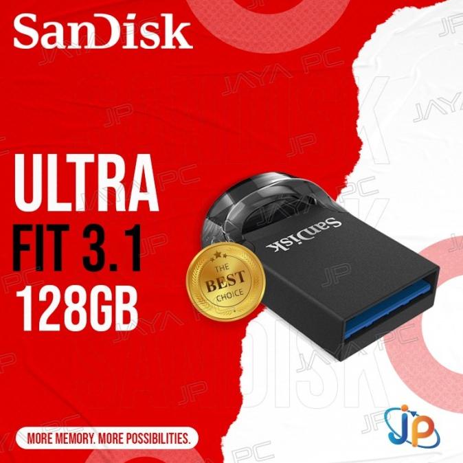 Jual Flash Disk Sandisk Cruzer Ultra Fit Cz430 128Gb Usb 3 1 Shopee