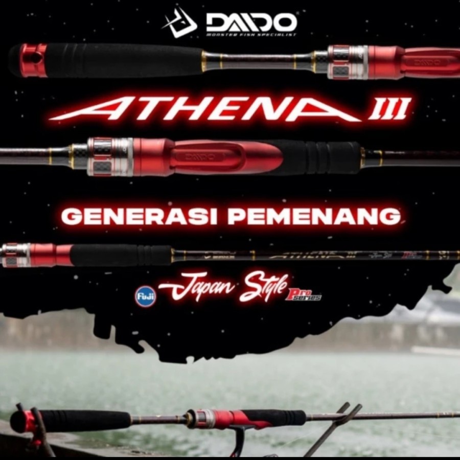 Jual Rod Joran Athena 3 III 4 12lb Full Fuji Carbon Solid Shopee