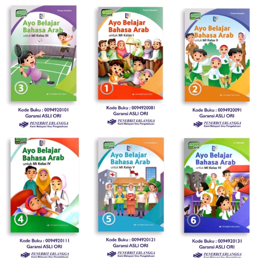 Jual ORI Harga Satuan Buku Teks Ayo Belajar Bahasa Arab K13 Untuk SD Mi