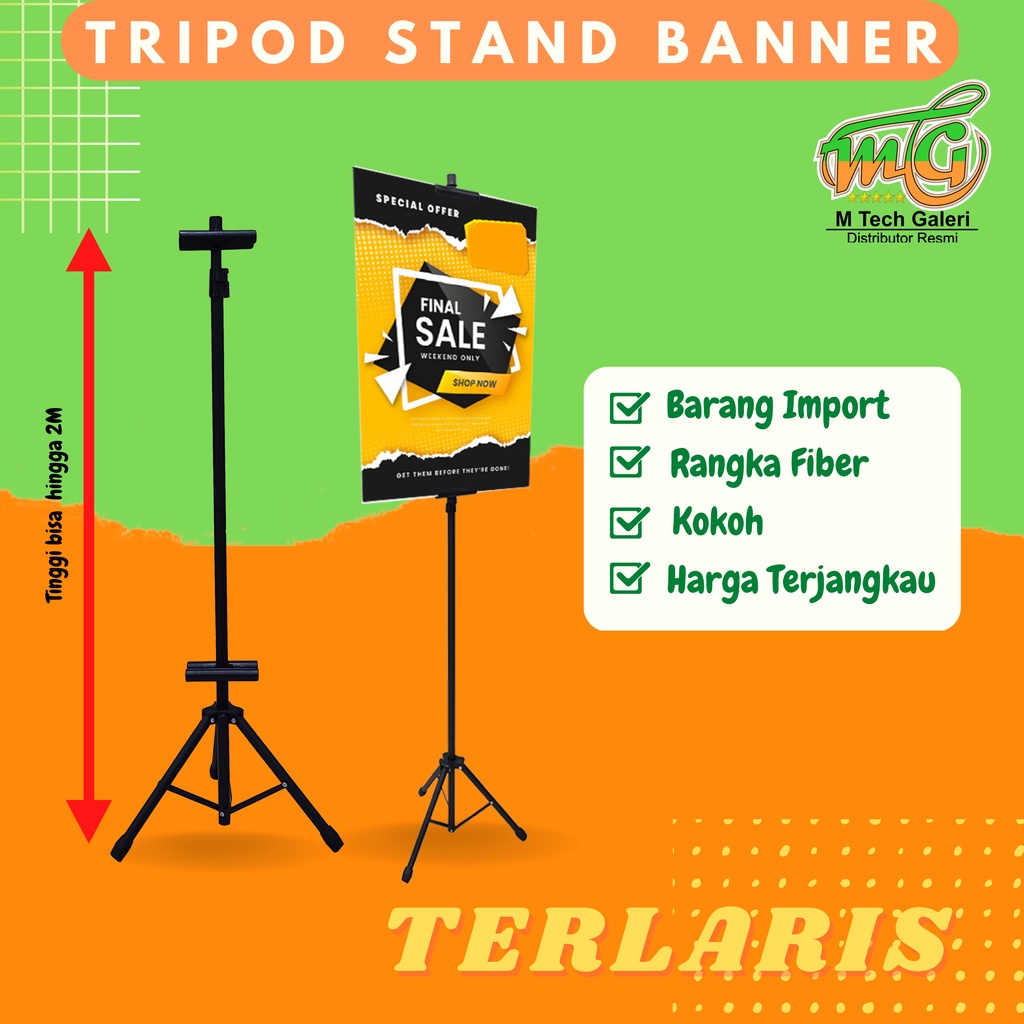 Jual Tripod Stand Banner Sisi Shopee Indonesia