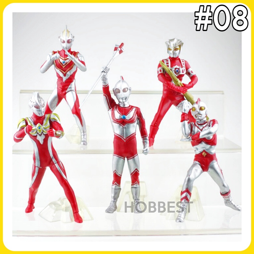 Jual Action Figure ULTRAMAN Set Isi 5 Pcs Miniatur Topper Kue