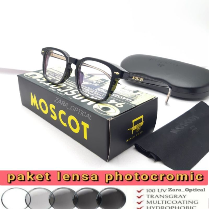 Jual Kacamata Frame Moscot Paket Lensa Minus Photocromic Shopee Indonesia