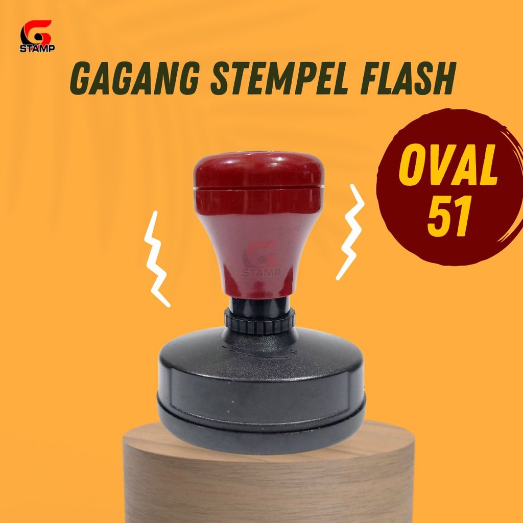 Jual Gagang Stempel Flash Oval 51 Mm Gagang Stempel Warna Otomatis